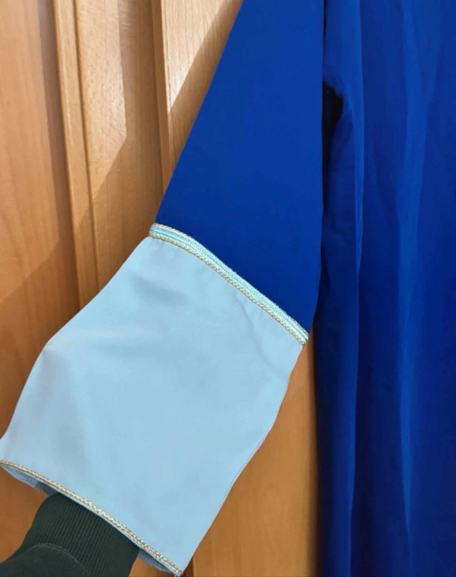 Two-Tone Electric Blue Caftan Size S M L – photo 4